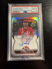 2023 Topps Bowman Chrome Alfredo Duno Refractor Auto CPA-ADU PSA 10