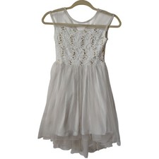 Speechless Girls Dress Size 10 White Lace Sequin Special Occasion Party