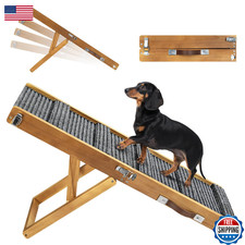 2025 Upgraded Dog Ramp for Couch, Foldable, 4-Height Adjustable, Small Pets