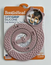 Booginhead Sippigrip Silicon Cup Bottle And Toy Tether orange yellow