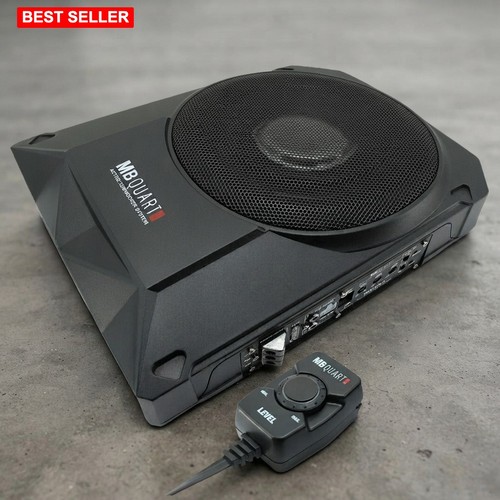 Underseat Subwoofer 600 W 8 In Black Aluminum Compact Vehicle Audio Amplifier