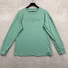 Polo Ralph Lauren T Shirt Boys Size XL 18-20 Green Graphic Print Long Sleeve