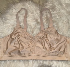 Wacoal 852313 Perfect Primer Wire Free Bra Unlined Lace Trim Womens 38D Beige