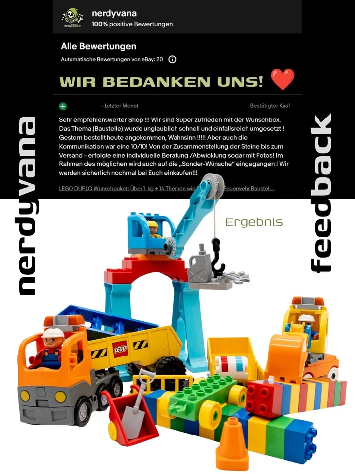 LEGO DUPLO Wunschpaket: Über 1 kg + 14 Themen wie Bauernhof Feuerwehr Baustelle - Bild 2 von 4