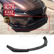 For Lexus Is250 Is350 F-sport 2014-2016 V2 Style Black Front Bumper Lip Splitter