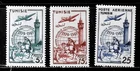 TUNISIA, FRANCE: 1949 STAMPS UNUSED UPU SET SCOTT #208-9,C13 SOUND