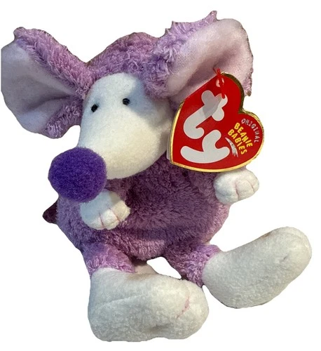 Ty Beanie Baby RATZO PURPLE RAT MINT with MINT TAGS APRIL 1, 2004 VINTAGE