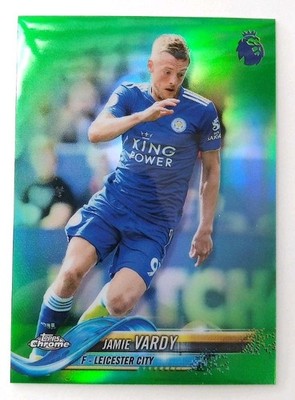 2019 Topps Chrome Premier League Jamie Vardy Green Refractor /99 #29 Leicester