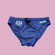 Team USA Custom Print on Arena men dusk blue Swim Brief bikini swimwear