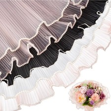 3 Pack Pearl Edge Bouquet Packaging Paper, Korean Flower Wrapping Mesh Paper ...