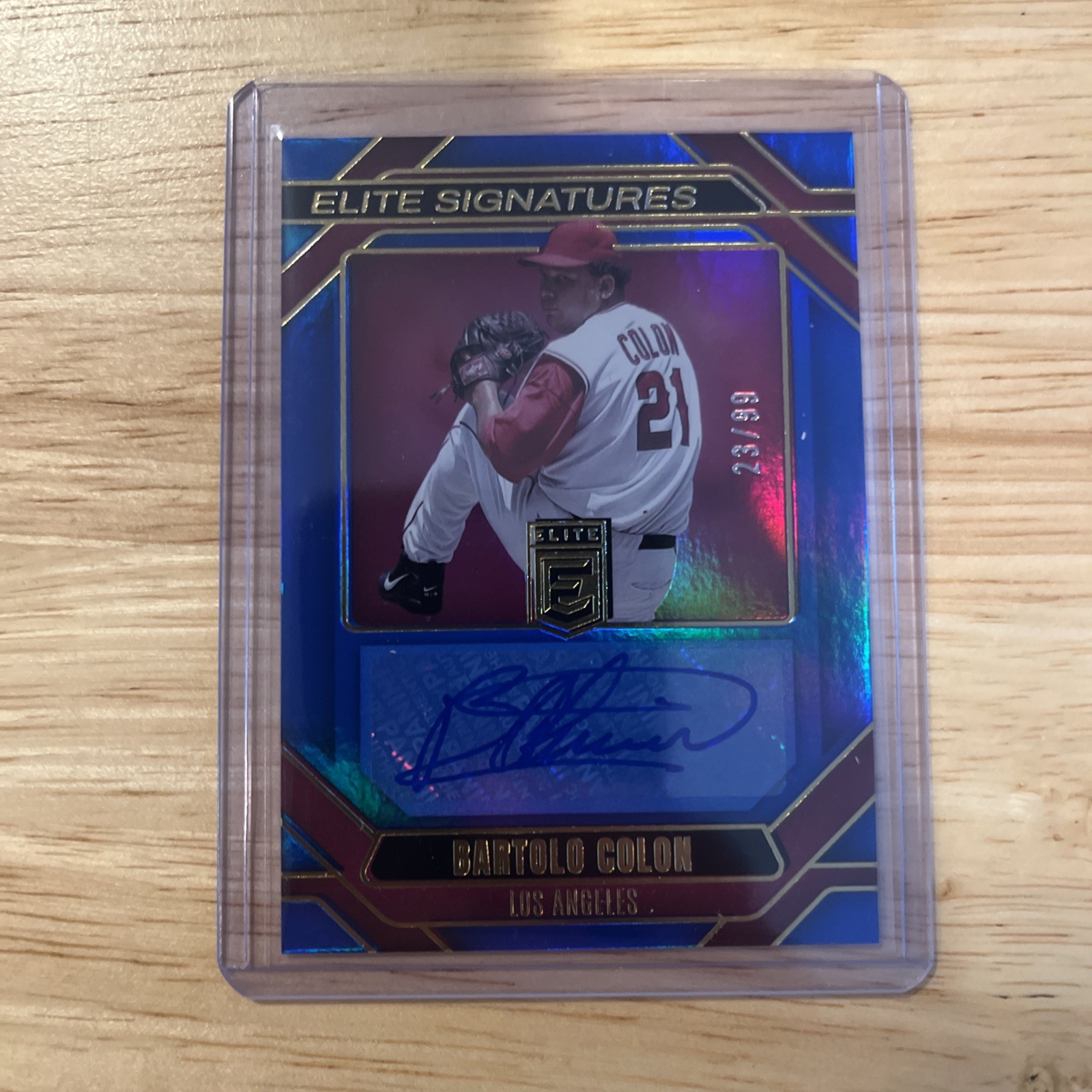 2026 Panini Donruss Elite Baseball #ES-BC Bartolo Colon Auto Blue 69/99 (BK)