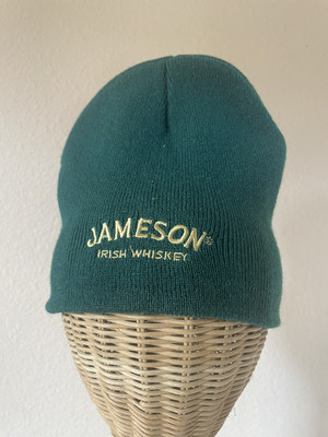 Jameson Irish Whiskey Knitted Beanie Hat Green Embroidered Logo
