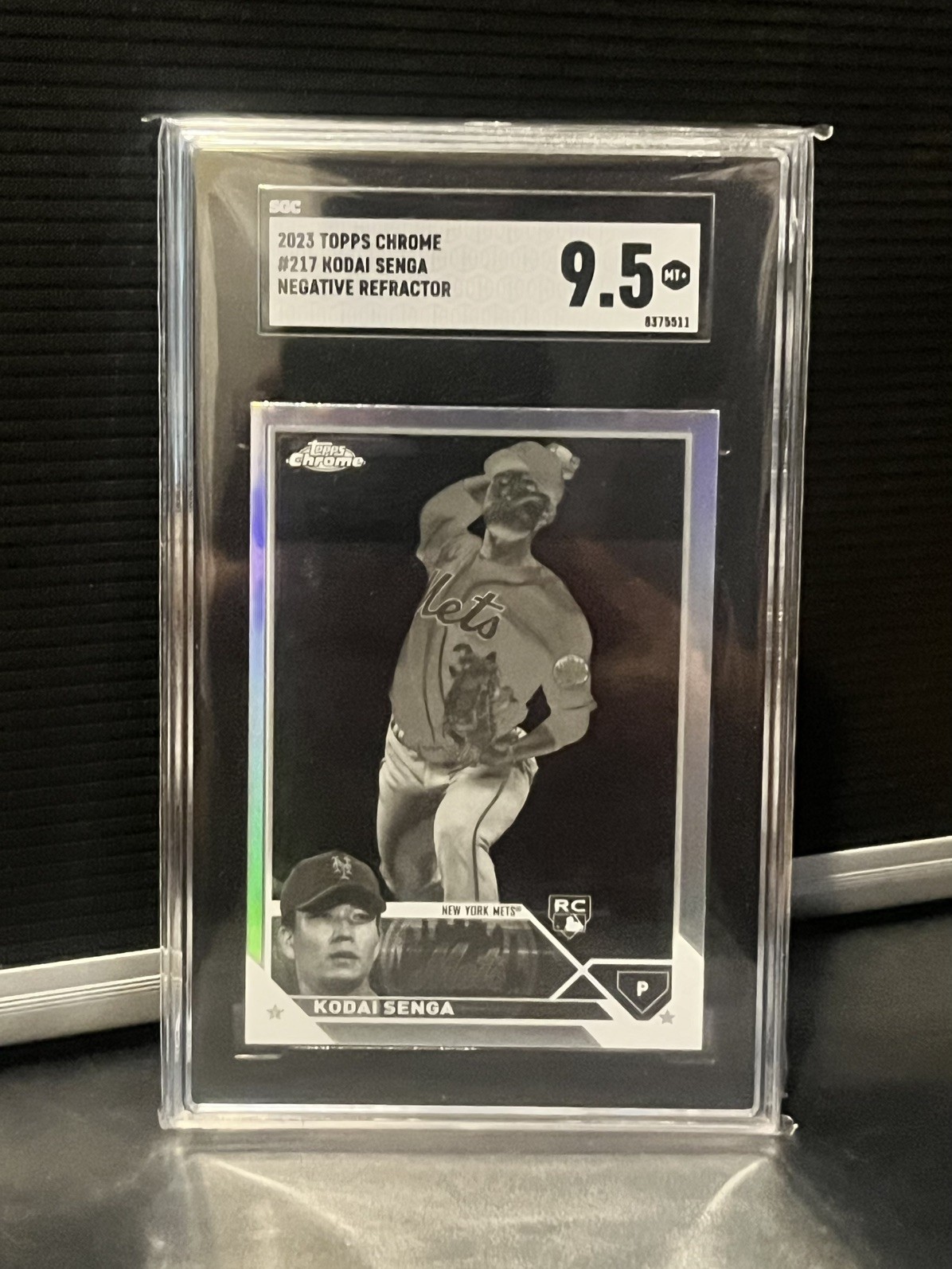 2023 Topps Chrome - Kodai Senga #217 (RC) Negative Refractor - SGC 9.5 Mint Mets