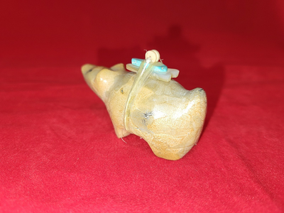 Vintage 1970's Native American Zuni Travertine Bear Fetish-Alice