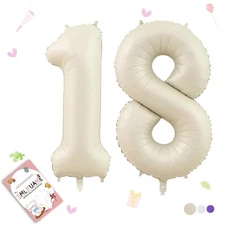 Smlpuame Number Balloon 40 Inches Large Birthday Balloon Number 18