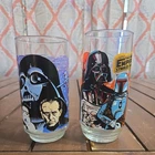 2 Vintage Burger King Star Wars Coca Cola Darth Vader Glasses 1977 And 1980