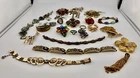 Antique costume Jewelry Estate lot, brooches, Bracelets, Pins, And Moore