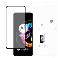 Panzerfolie Schutzglas Motorola Edge 20 Lite Displayschutz - Cazy - Schwarz