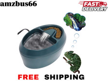 Reptile Chameleon Waterfall Drinking Fountain, Food Bowl Water Cantina Drippe...