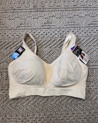 Bali Comfort Revolution Comfortflex Fit Shaping Wireless Bra XL DF3488 Beige