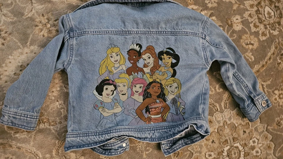 Disney Princess Be Kind Jean Denim Jacket Girls 3t - Image 3 of 4