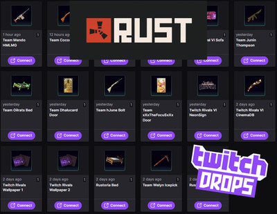 Rust Twitch Drops - Round 45 - ALL 17/17 Items/Skins