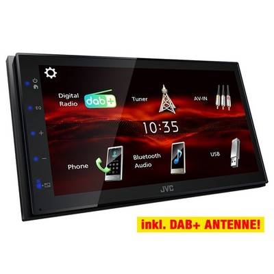 JVC 2-DIN KW-M180DBT Auto Radioset für OPEL Mokka A - 2012-2016