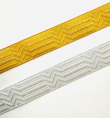 1m Uniformtresse 10 15 20 25 mm gold silber Borte Bandtresse Band Uniform Tresse