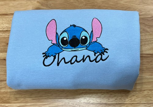 Custom Embroidery Disney STITCH Ohana 