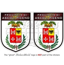 ASCOLI PICENO Province Sign ITALY 75mm Car Decal x2 Vinyl Stickers