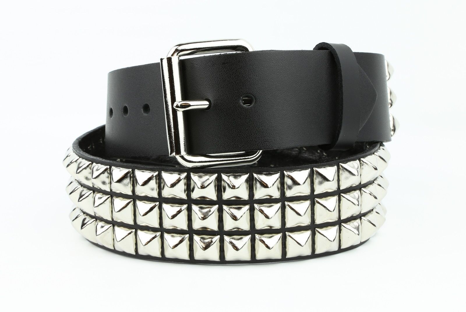 3 Row Pyramid Stud Belt