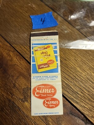 Matchbook Cover - EISNER FOOD STORES POTATO CHIPS - Grocery Store