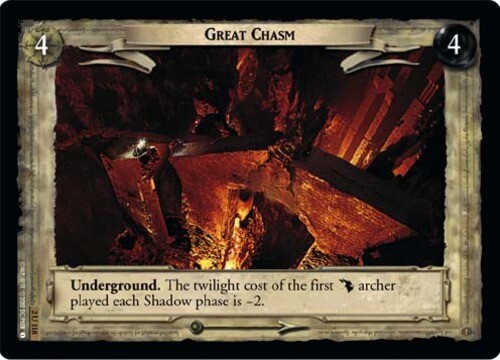 LOTR CCG 1x  Great Chasm - 2U118 - Foil Moderate Play Mines of Moria