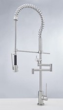 Commercial Style Spring Pull-Down Kitchen Faucet Pre-Rinse Spray Made In Italy.