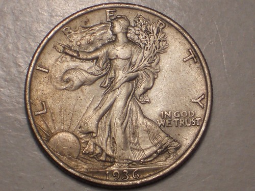 1936 Walking Liberty Half Dollar (XF+ & Attractive) - Picture 2 of 9