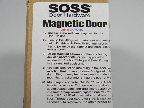SOSS MAGNETIC DOOR STOP / HOLDER BLACK - Picture 3 of 4