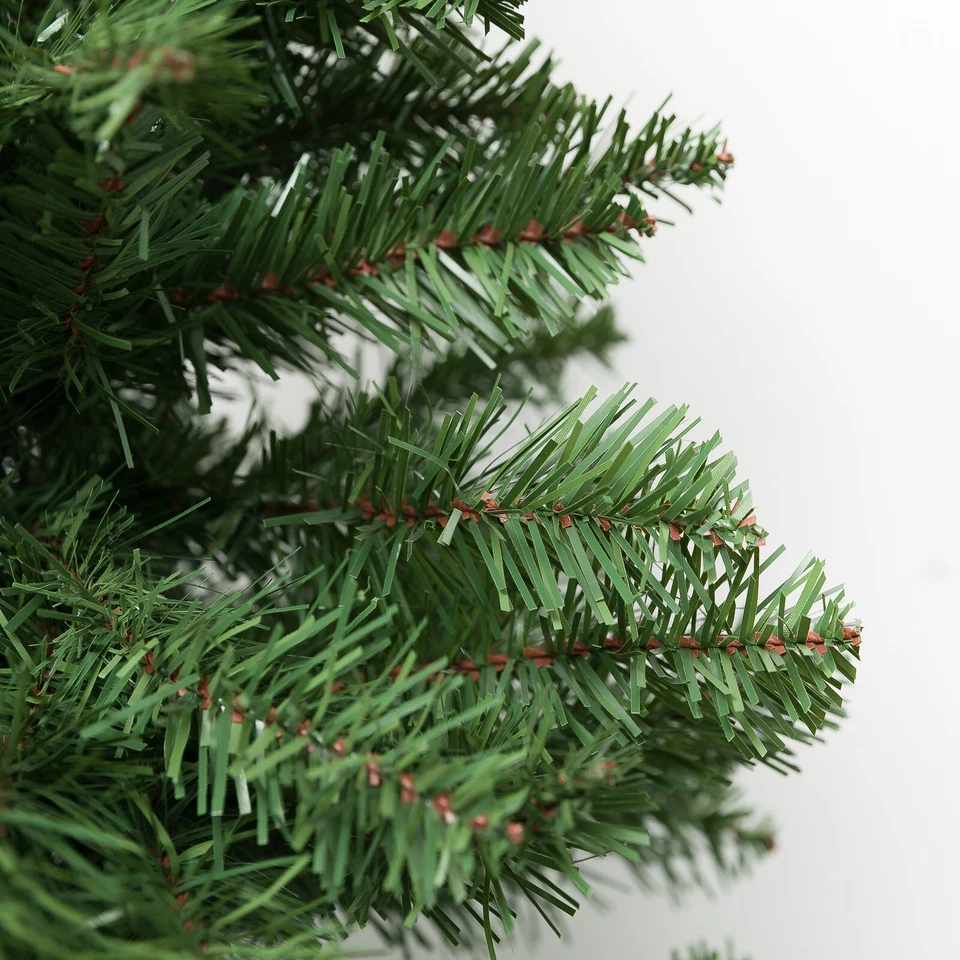 6ft Pencil Pine ARTIFICIAL CHRISTMAS TREE Fake Spruce Slim Xmas Decoration Green - Image 3 of 4