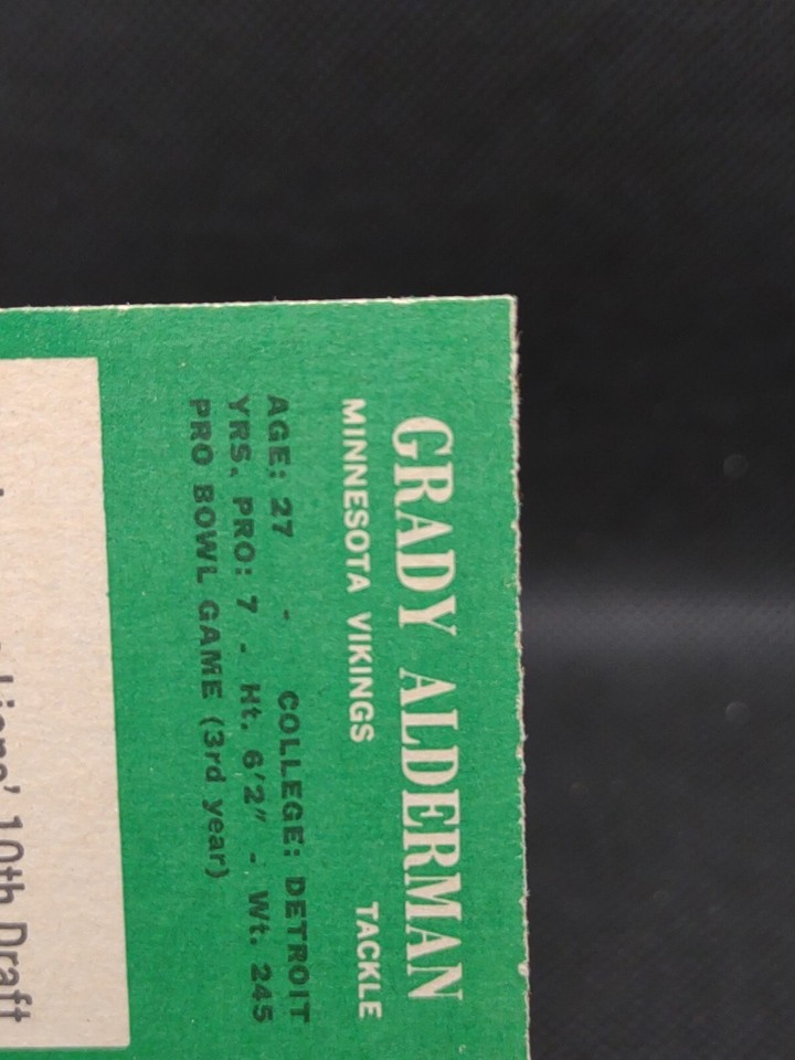 1966 Philadelphia 106 Grady Alderman NM Strong Corners! eBay