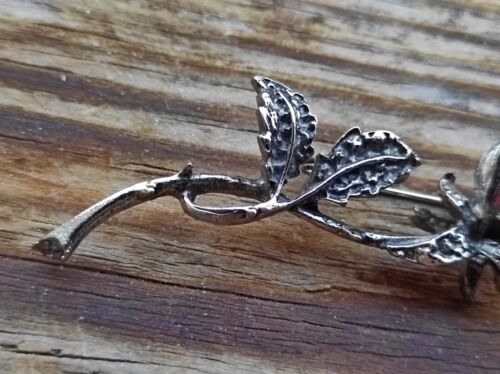Spilla vintage, gioielli retrò per lei, spilla con strass - Foto 5 di 9