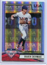 2019 Stars and Stripes Longevity Collegiate Team Logo Gold Braden Shewmake 19/25