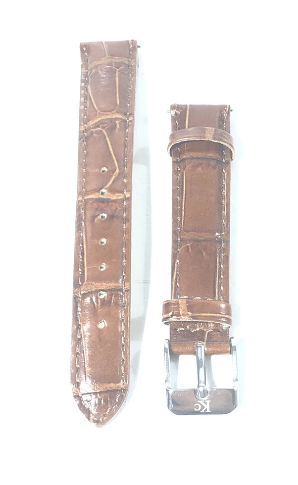 Correa de reloj de cuero marrón genuina Kenneth Cole KC 20 mm para reloj Techno Com ¡Nueva! Foto 2 de 4