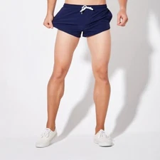 New Men's Shorts Stretch Marathon Track Running Fitness Moisture-wicking Shorts