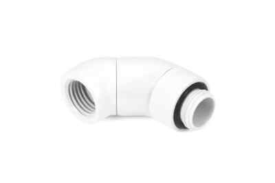 Alphacool Eiszapfen Winkeladapter Doppel-45° drehbar G1/4 AG auf G1/4 IG - White
