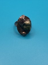 Vtg Native American Green Turquoise Sterling Silver Ring Sz 6.25