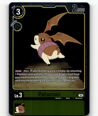 patamon digimon card - Digimon Adventure Korea Exclusive You may add 1 yellow or black card with 2 or more colors among them to the hand Patamon - Wikimon - The
