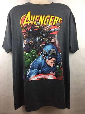 T-shirt Marvel Homme – Gris – Taille 2XL – Super-héros Comics