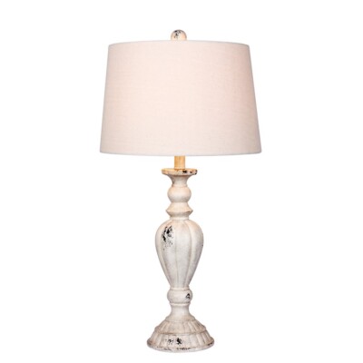 Fangio Lighting 29.5'' Table Lamp, Cottage Antique White - W-6244CAW