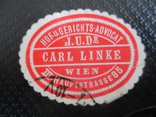 (40060) Seal Stamp - Court & Court Advocate Dr. Carl Linke Vienna