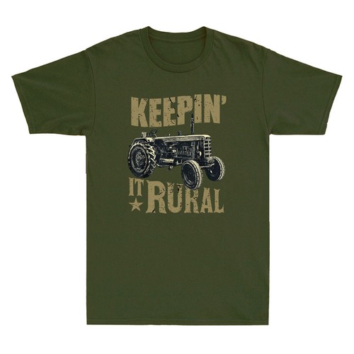 Tractor Keeping it Rural Funny Farm Tractor Farmer Gifts Vintage Men's T-Shirt - Picture 1 of 2