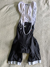 DE MARCHI Padded Cycling Bib Shorts Mens Large L Black White Bicycle